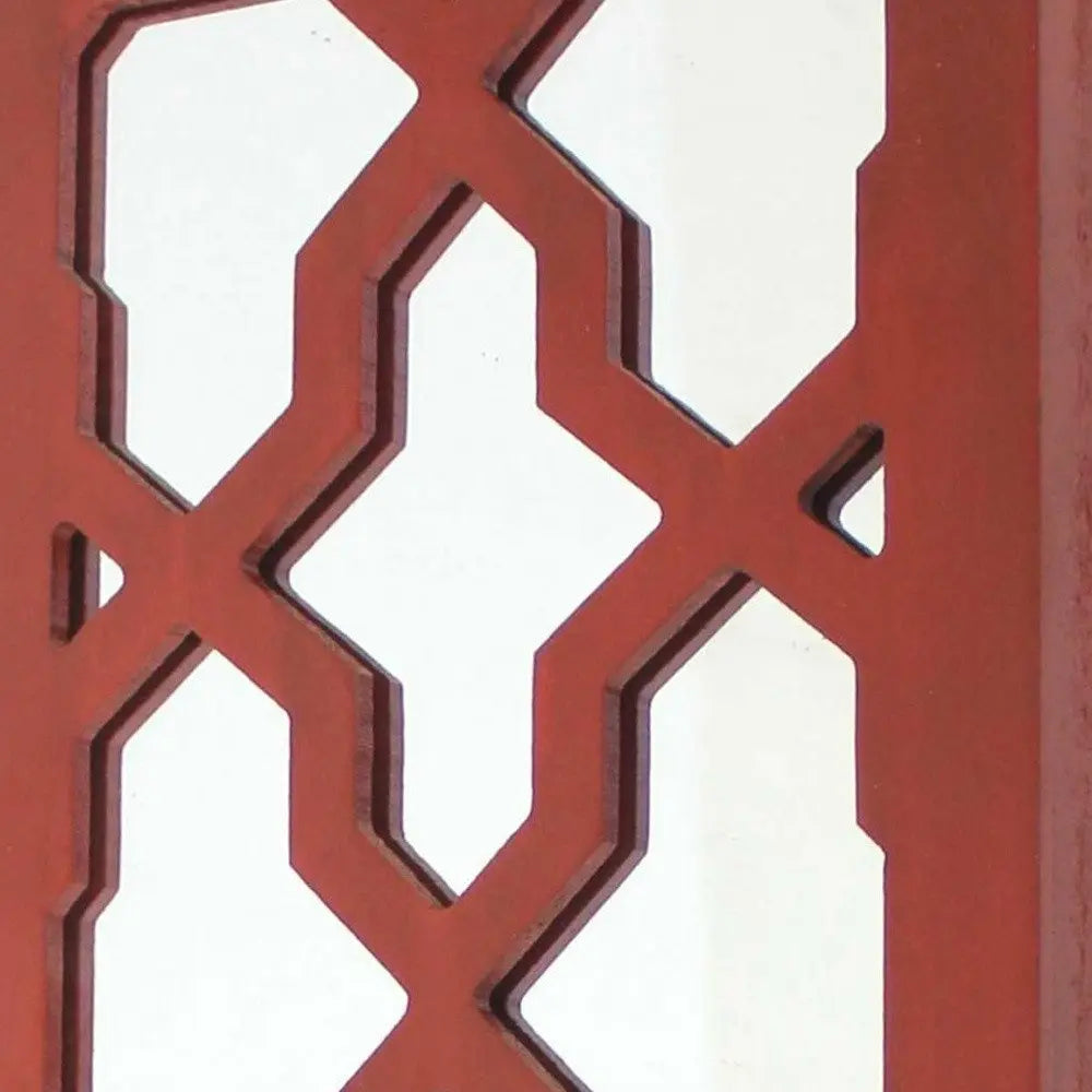 17 X 5 X 6 Red Mirrored - Candle Holder Sconce - NOBLE HOME INTERIORS