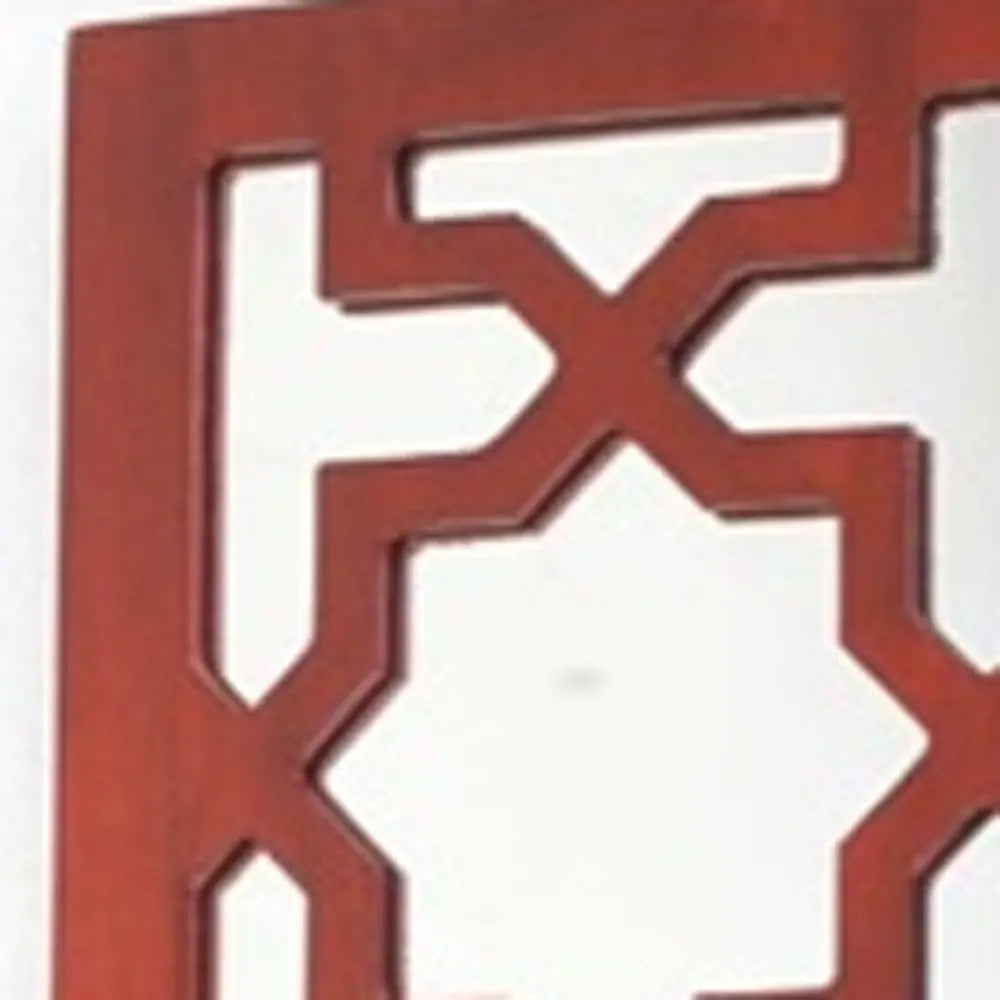 17" X 5" X 6" Red, Wooden Cross - Candle Holder Sconce - NOBLE HOME INTERIORS