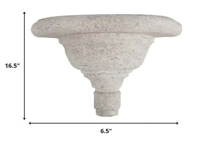 17" X 7" White Cement Novelty Hanging Tapestry - NOBLE HOME INTERIORS