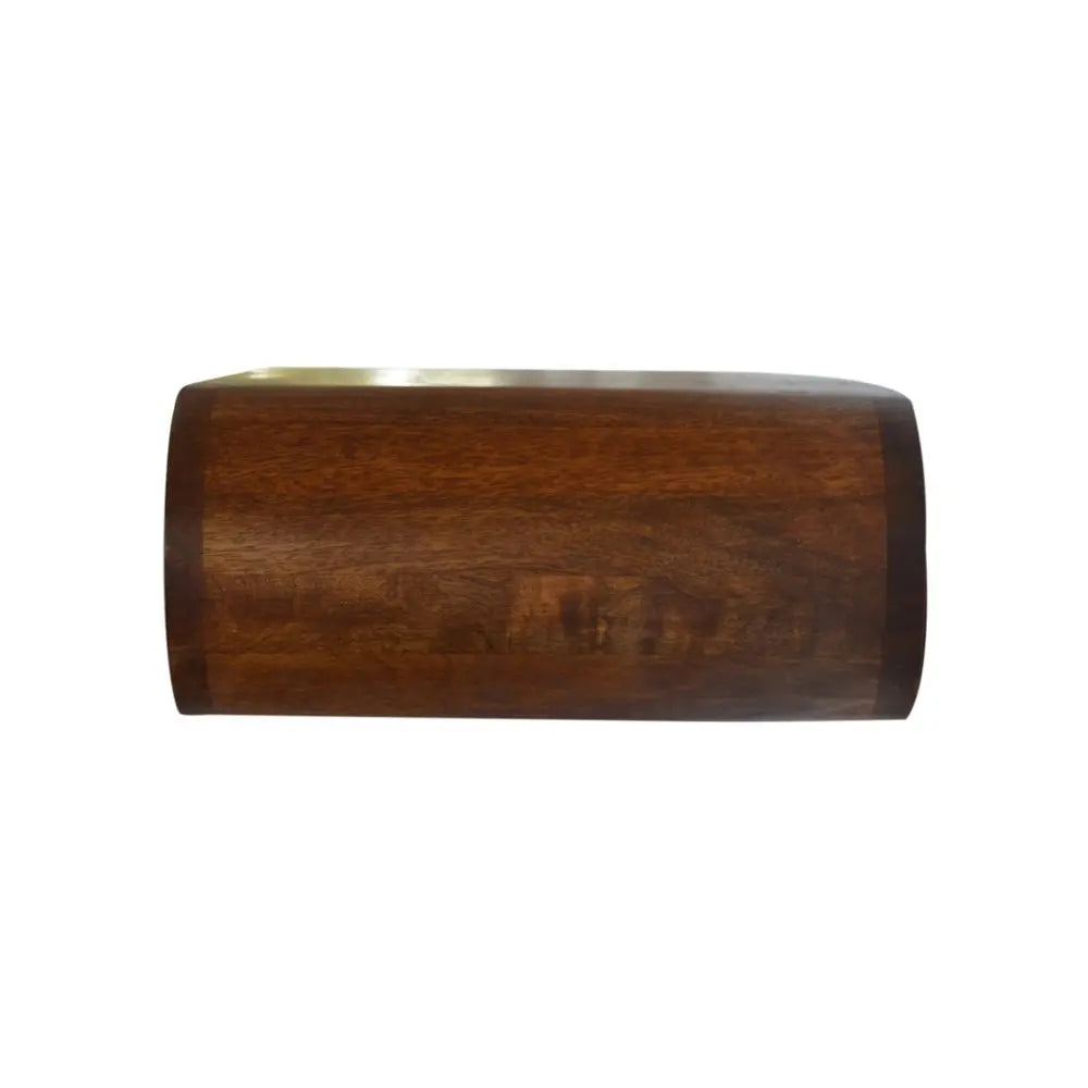 18" Chestnut Solid Wood Oval One Drawer Floating Nightstand - NOBLE HOME INTERIORS