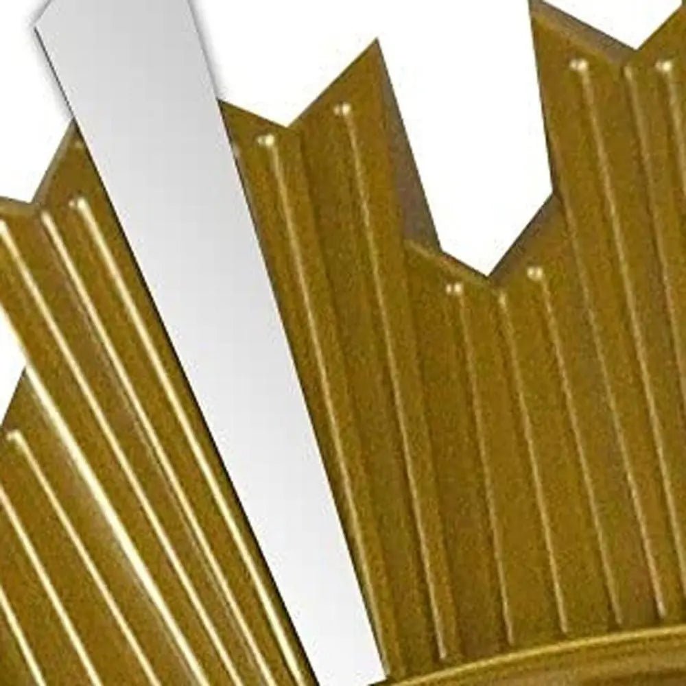 18" Gold And Silver Resin Silent Analog Sunburst Wall Clock HomeRoots