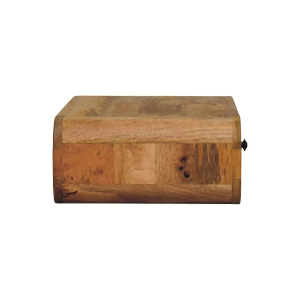 18" Oak Solid Wood Oval One Drawer Floating Nightstand - NOBLE HOME INTERIORS