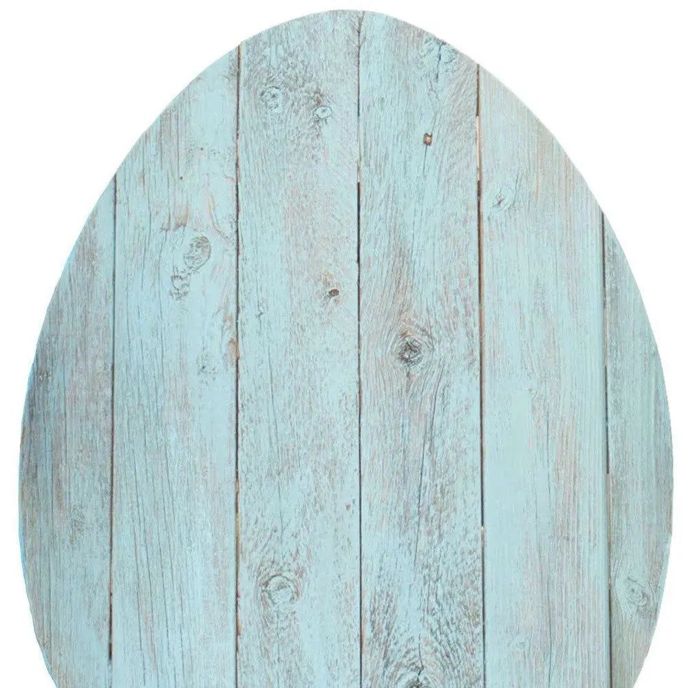 18" Rustic Farmhouse Turquoise Wooden Large Egg - NOBLE HOME INTERIORS