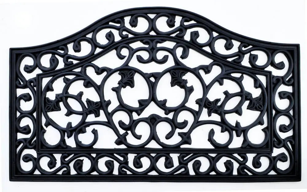 18" X 30" Black Rubber Outdoor Door Mat - NOBLE HOME INTERIORS