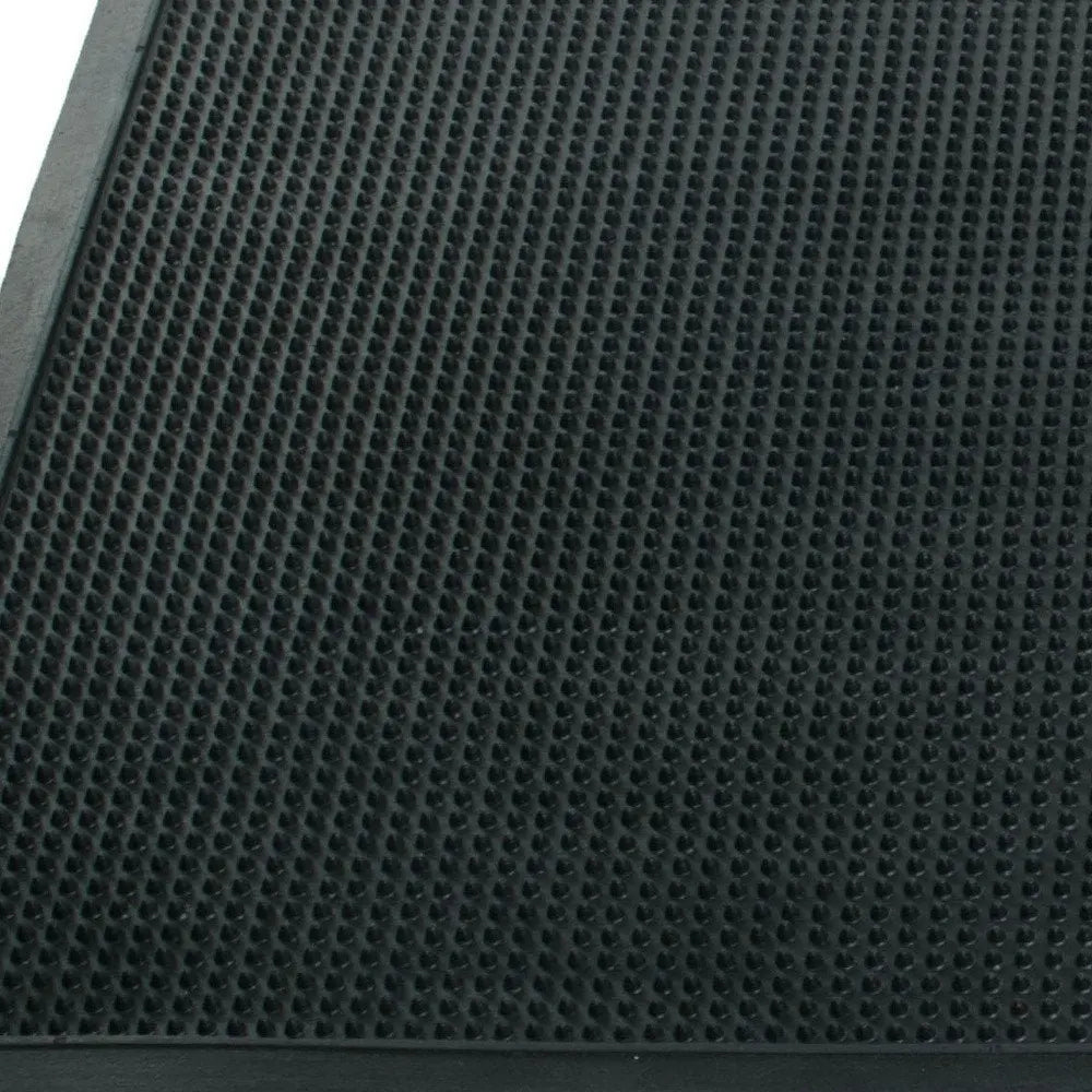 18" X 30" Black Rubber Outdoor Door Mat - NOBLE HOME INTERIORS