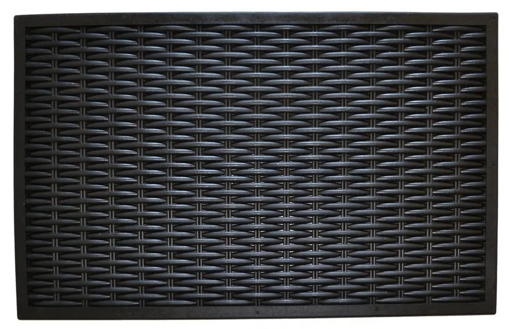 18" X 30" Black Rubber Outdoor Door Mat - NOBLE HOME INTERIORS