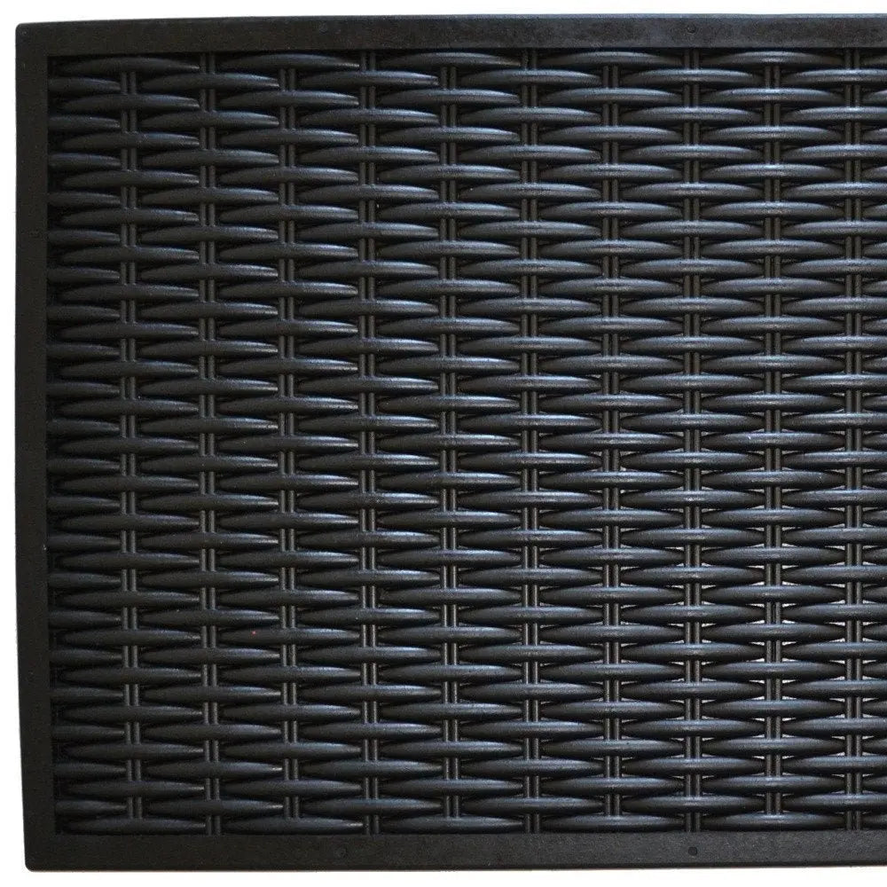 18" X 30" Black Rubber Outdoor Door Mat - NOBLE HOME INTERIORS