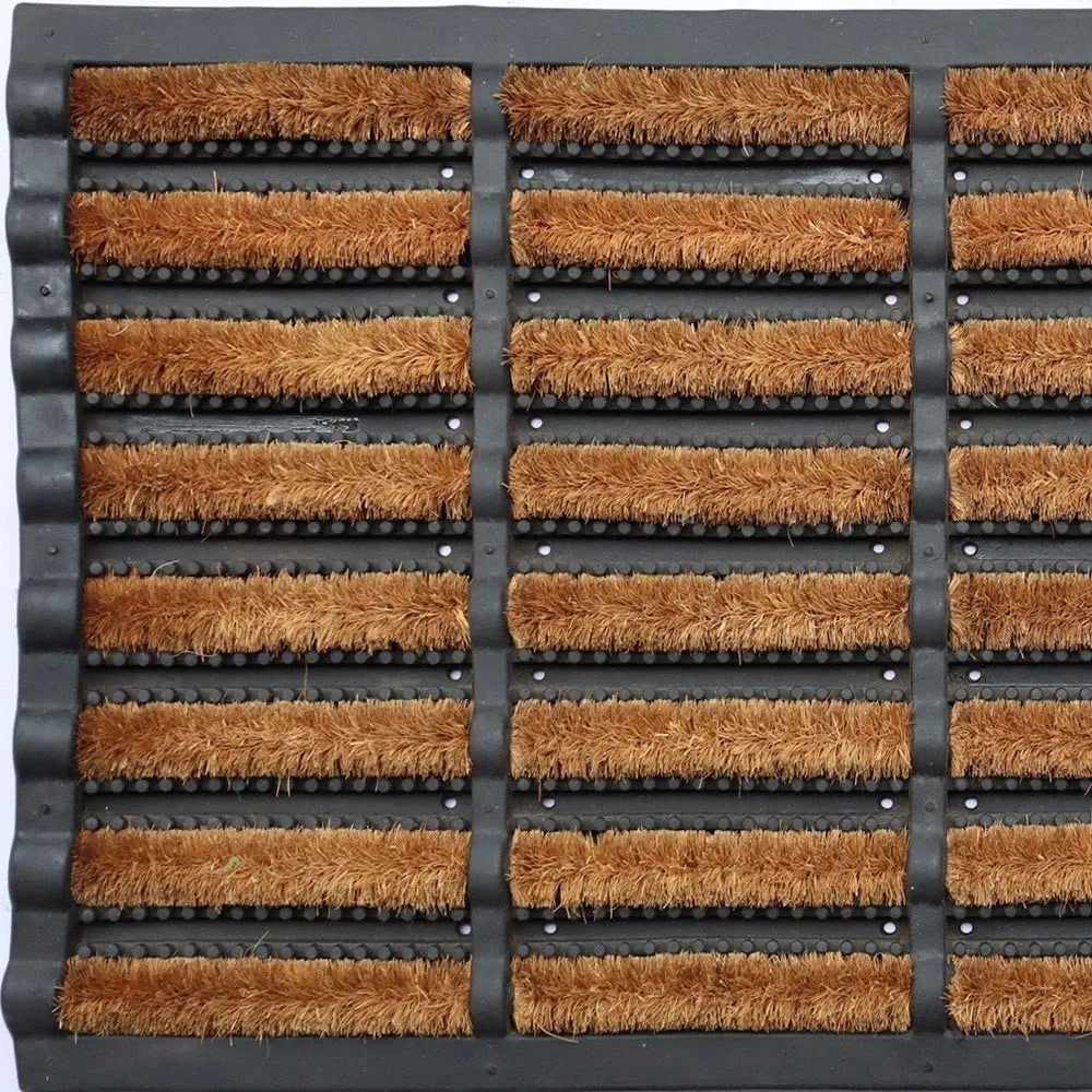 18" X 30" Black Rubber Outdoor Door Mat - NOBLE HOME INTERIORS