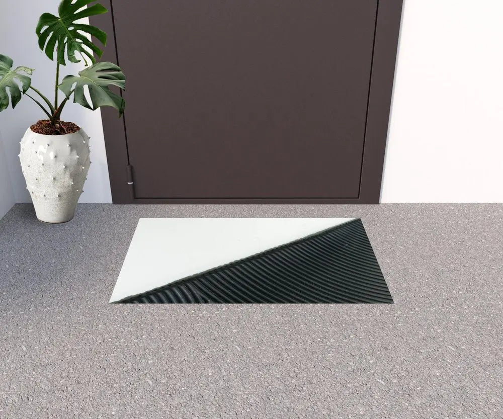 18" X 30" Black Rubber Outdoor Door Mat - NOBLE HOME INTERIORS