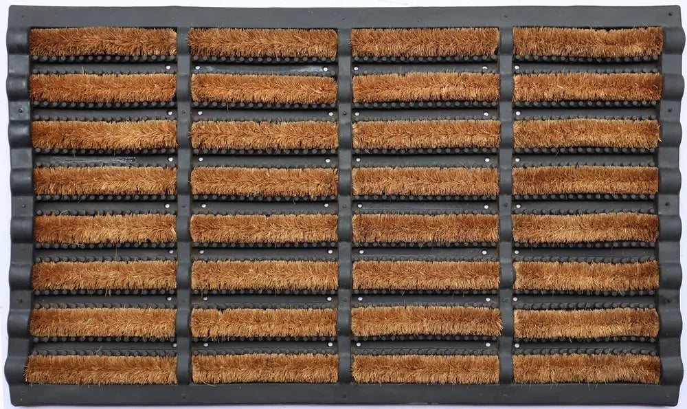 18" X 30" Black Rubber Outdoor Door Mat - NOBLE HOME INTERIORS