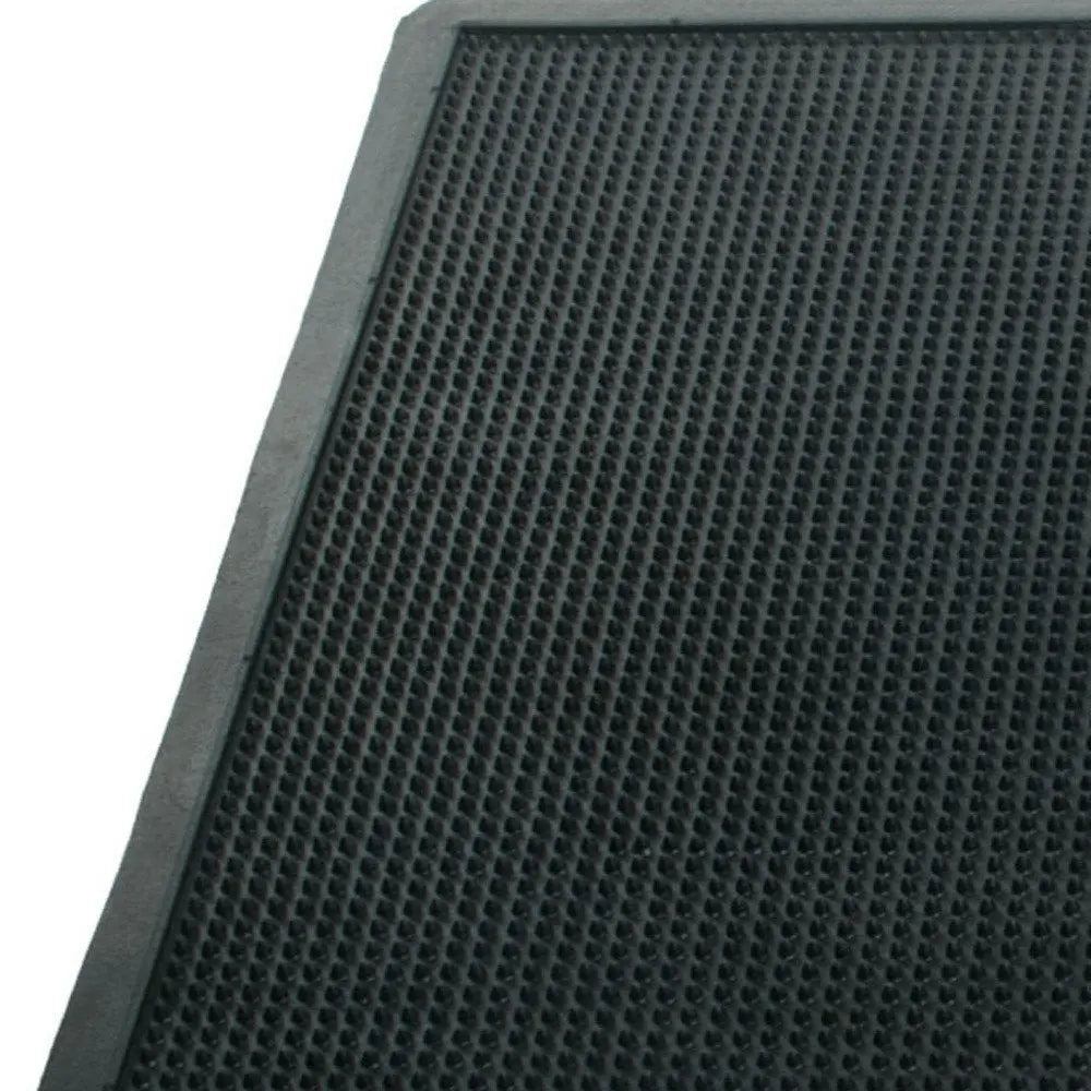 18" X 30" Black Rubber Outdoor Door Mat - NOBLE HOME INTERIORS