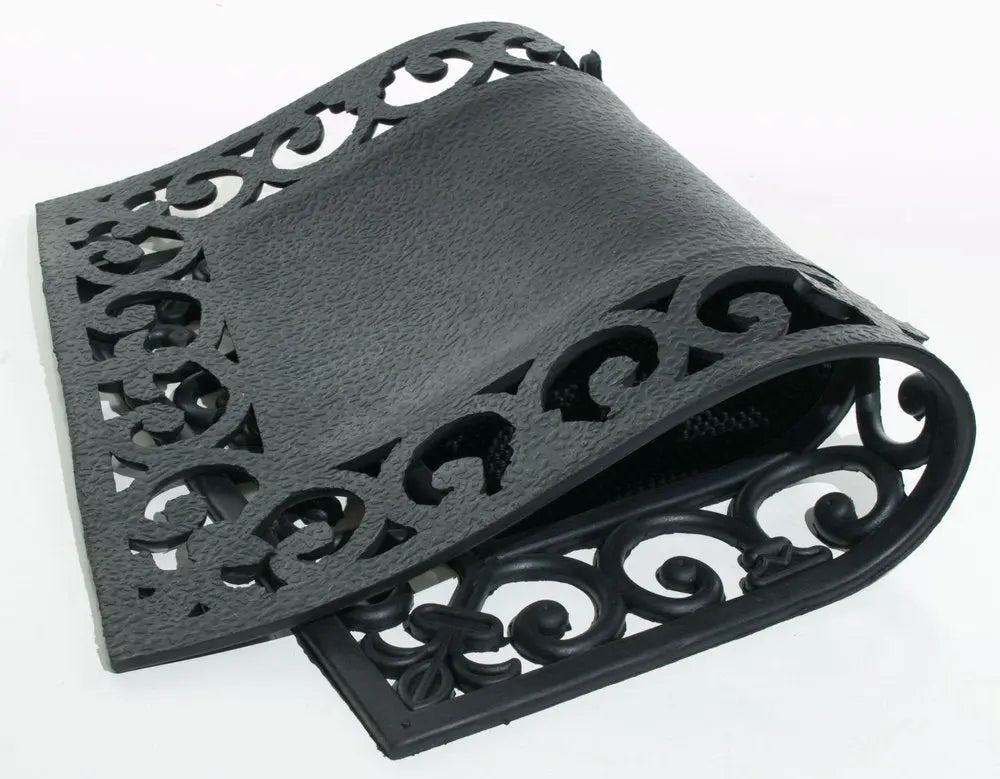 18" X 30" Black Rubber Outdoor Door Mat - NOBLE HOME INTERIORS