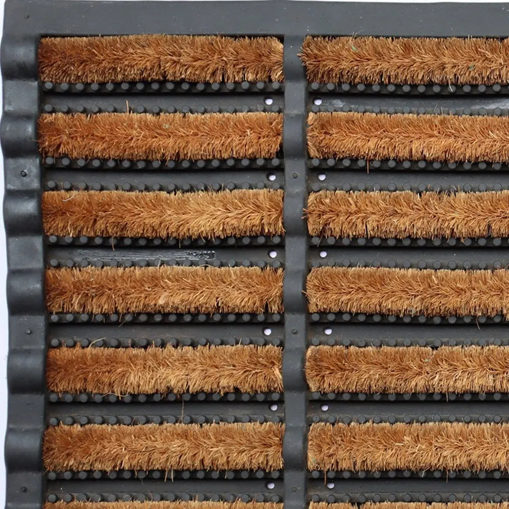 18" X 30" Black Rubber Outdoor Door Mat - NOBLE HOME INTERIORS