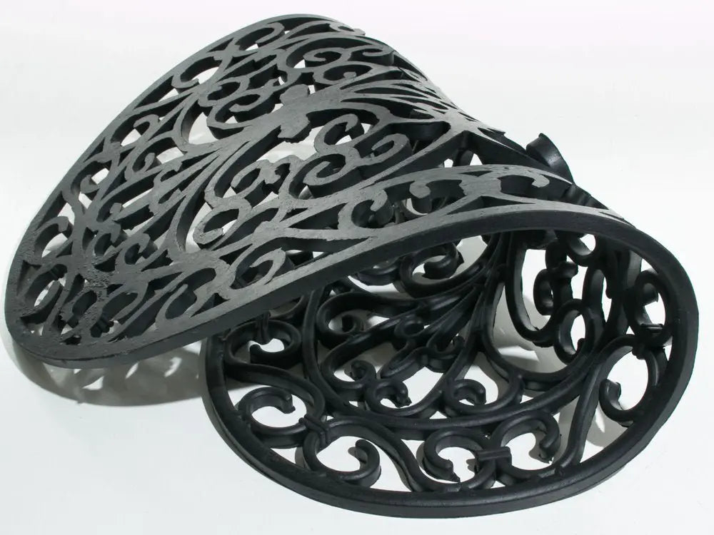 18" X 30" Black Rubber Outdoor Oval Door Mat - NOBLE HOME INTERIORS