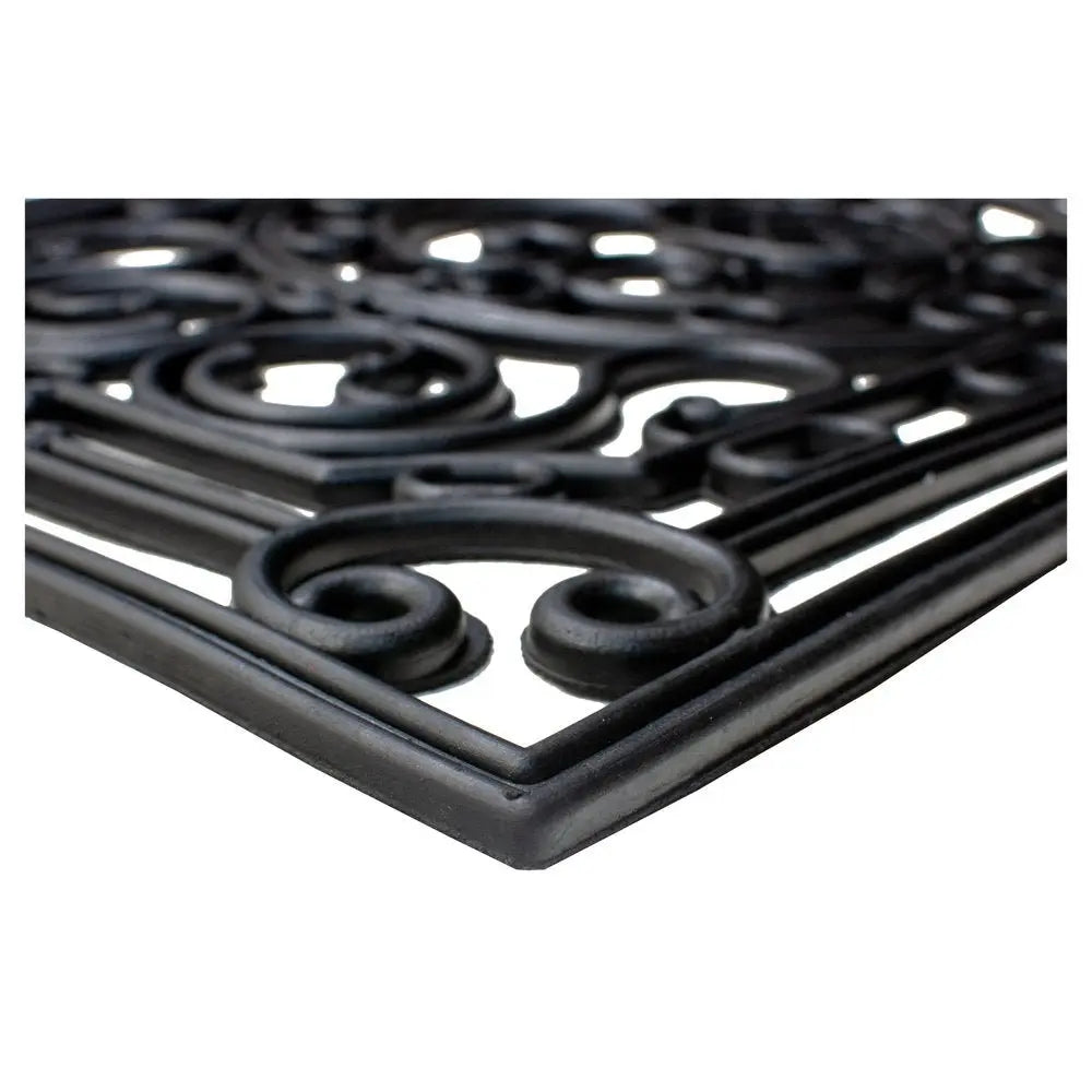 18" X 30" Black Rubber Pineapple Outdoor Door Mat - NOBLE HOME INTERIORS