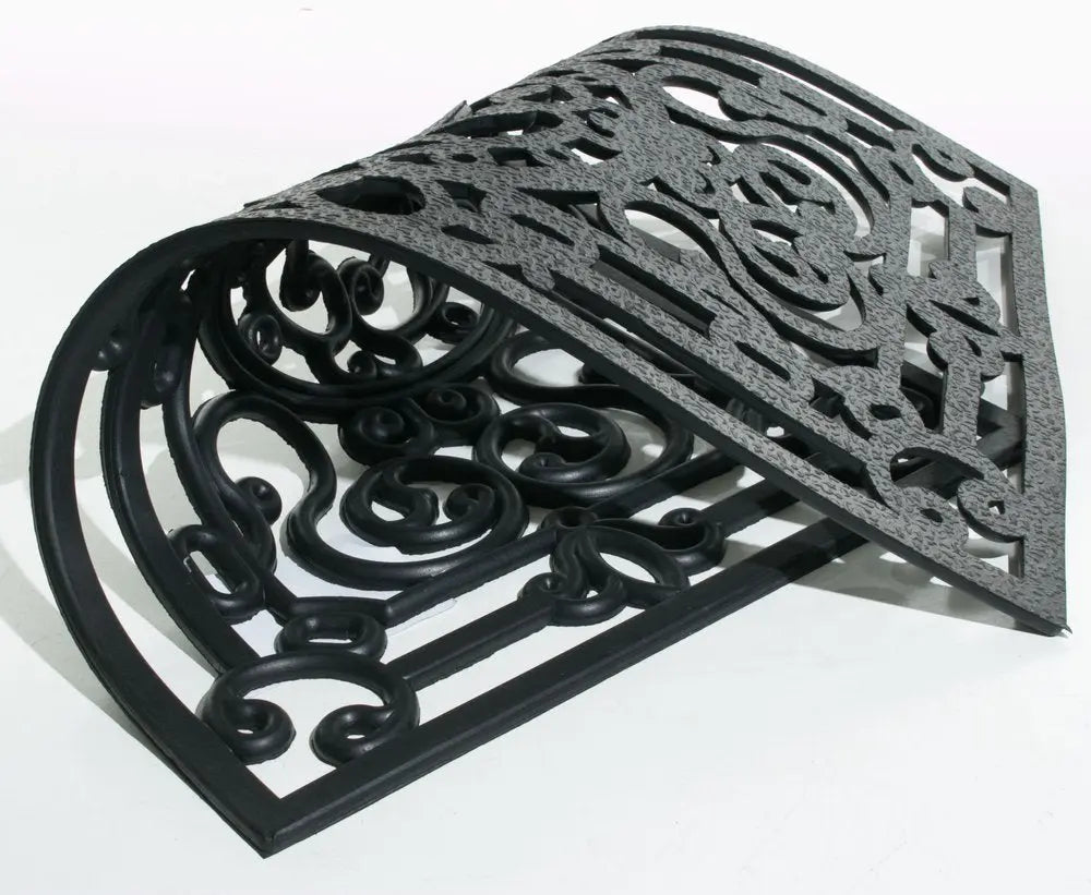 18" X 30" Black Rubber Pineapple Outdoor Door Mat - NOBLE HOME INTERIORS