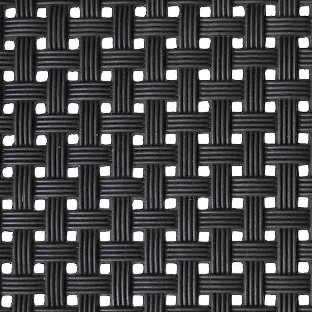 18" X 30" Black Rubber Weave Outdoor Door Mat - NOBLE HOME INTERIORS