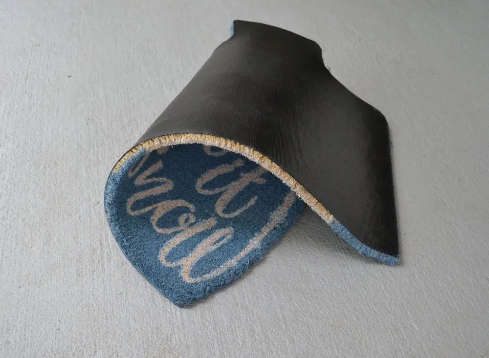 18" X 30" Blue and White Coir Snowman Outdoor Winter Door Mat - NOBLE HOME INTERIORS