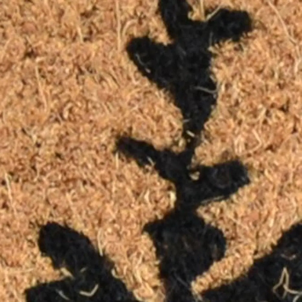 18" X 30" Brown and Black Coir Bear Outdoor Fall Door Mat - NOBLE HOME INTERIORS