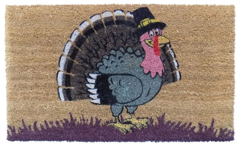 18" X 30" Brown and Black Coir Birds Outdoor Holiday Door Mat - NOBLE HOME INTERIORS