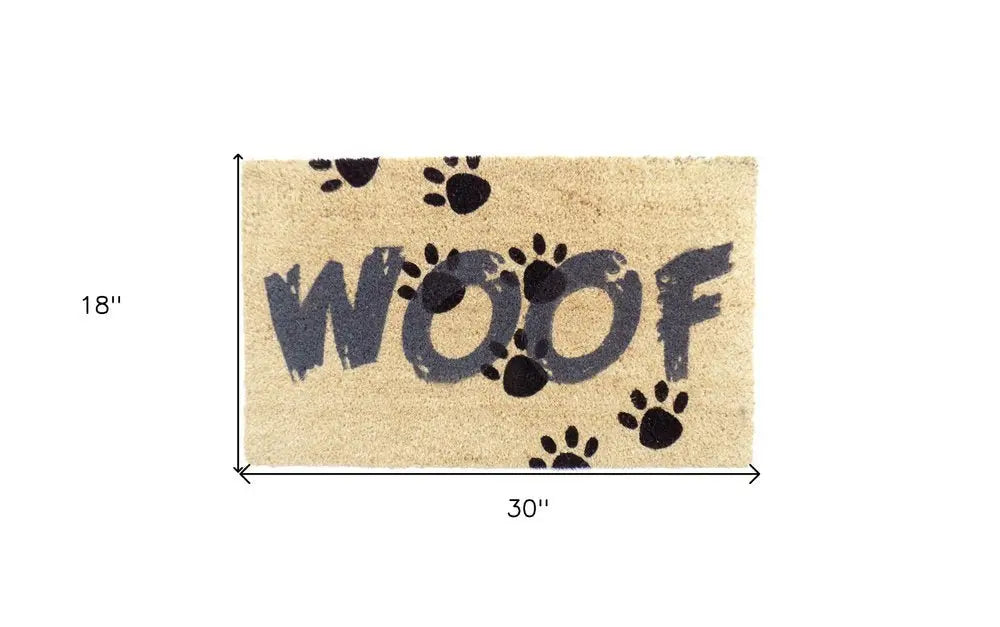 18" X 30" Brown and Black Coir Woof Outdoor Door Mat - NOBLE HOME INTERIORS