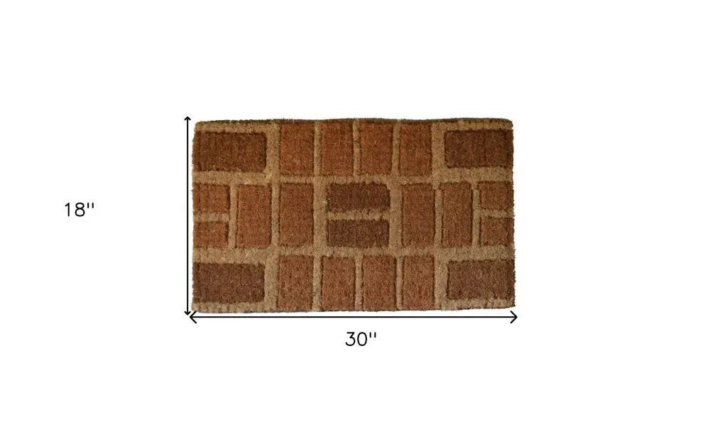 18" X 30" Brown Coir Outdoor Door Mat - NOBLE HOME INTERIORS
