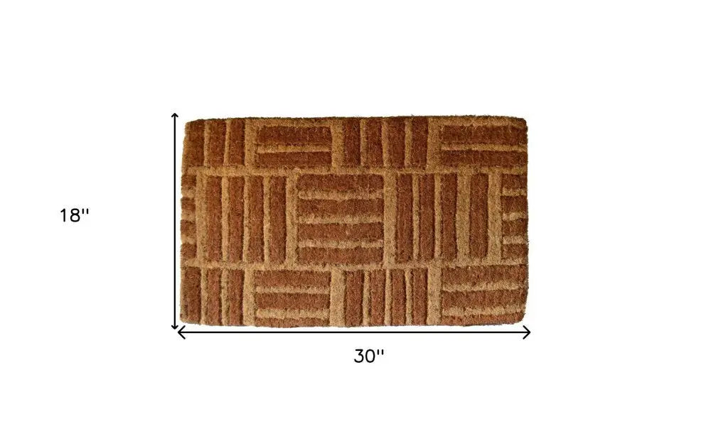 18" X 30" Brown Coir Outdoor Door Mat - NOBLE HOME INTERIORS