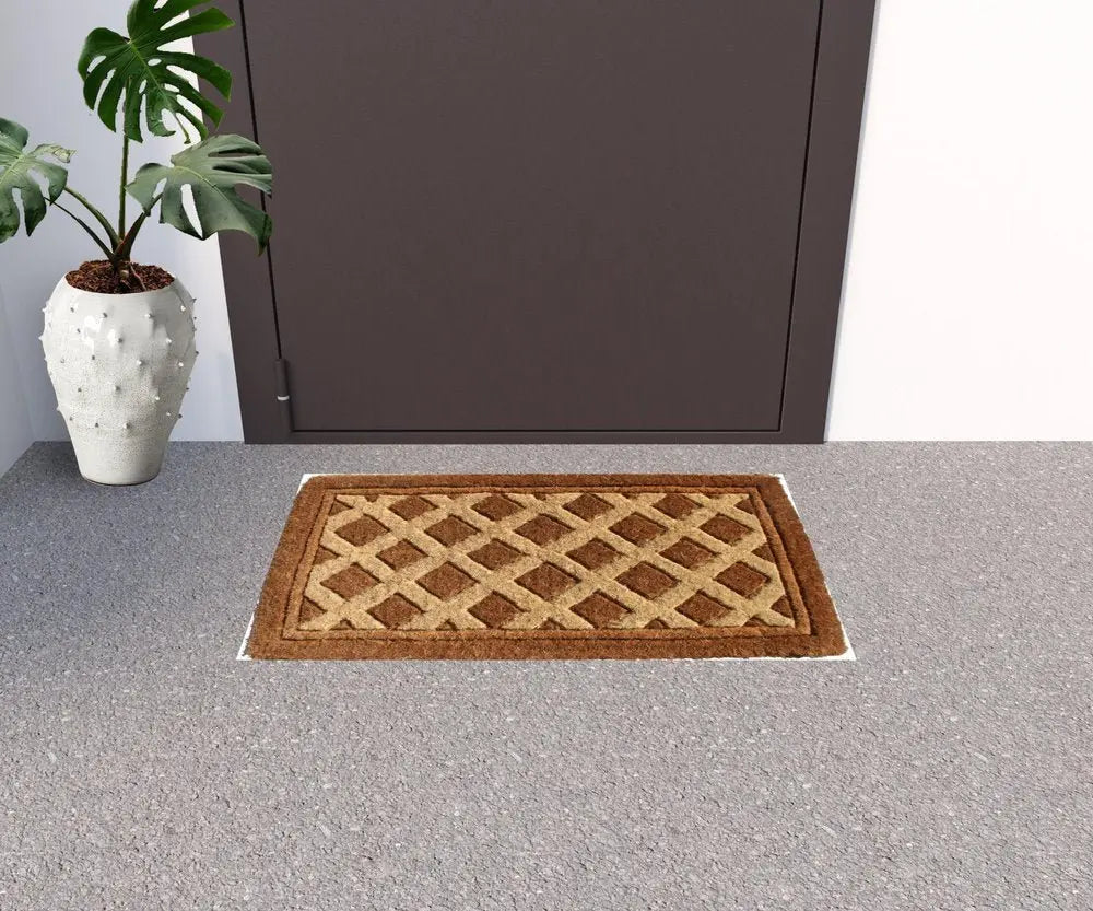 18" X 30" Brown Coir Outdoor Door Mat - NOBLE HOME INTERIORS