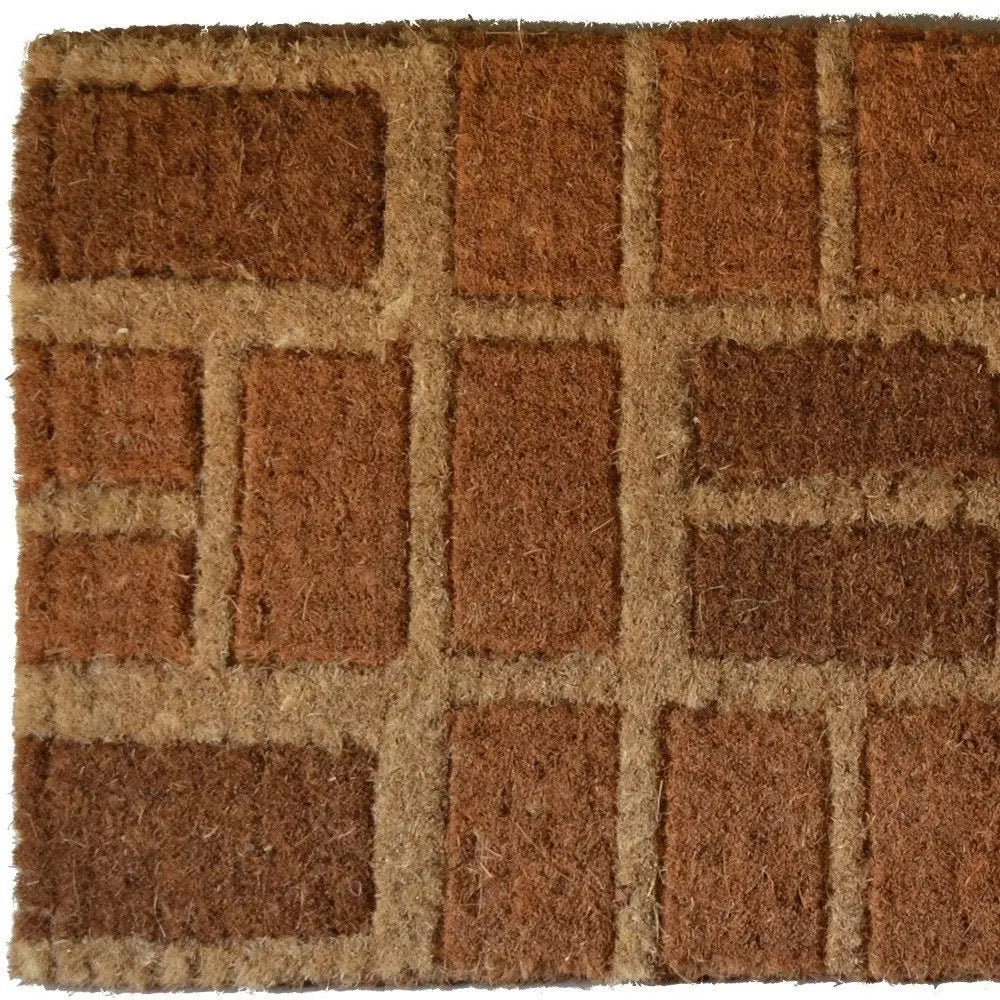 18" X 30" Brown Coir Outdoor Door Mat - NOBLE HOME INTERIORS