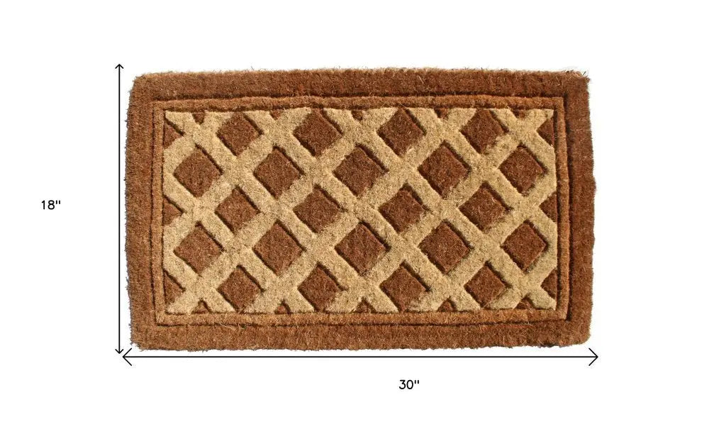 18" X 30" Brown Coir Outdoor Door Mat - NOBLE HOME INTERIORS