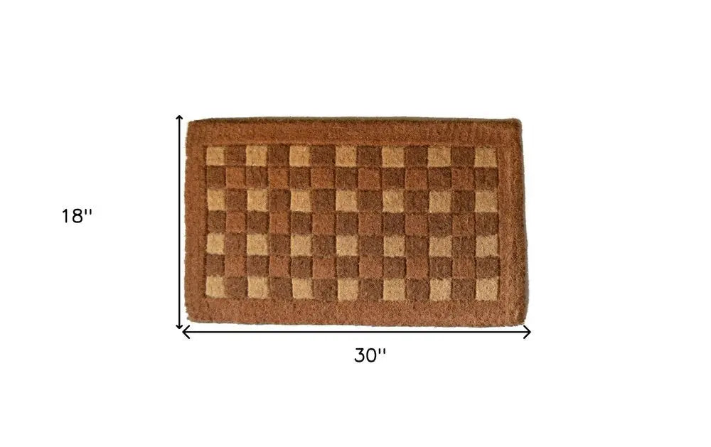 18" X 30" Brown Coir Outdoor Door Mat - NOBLE HOME INTERIORS