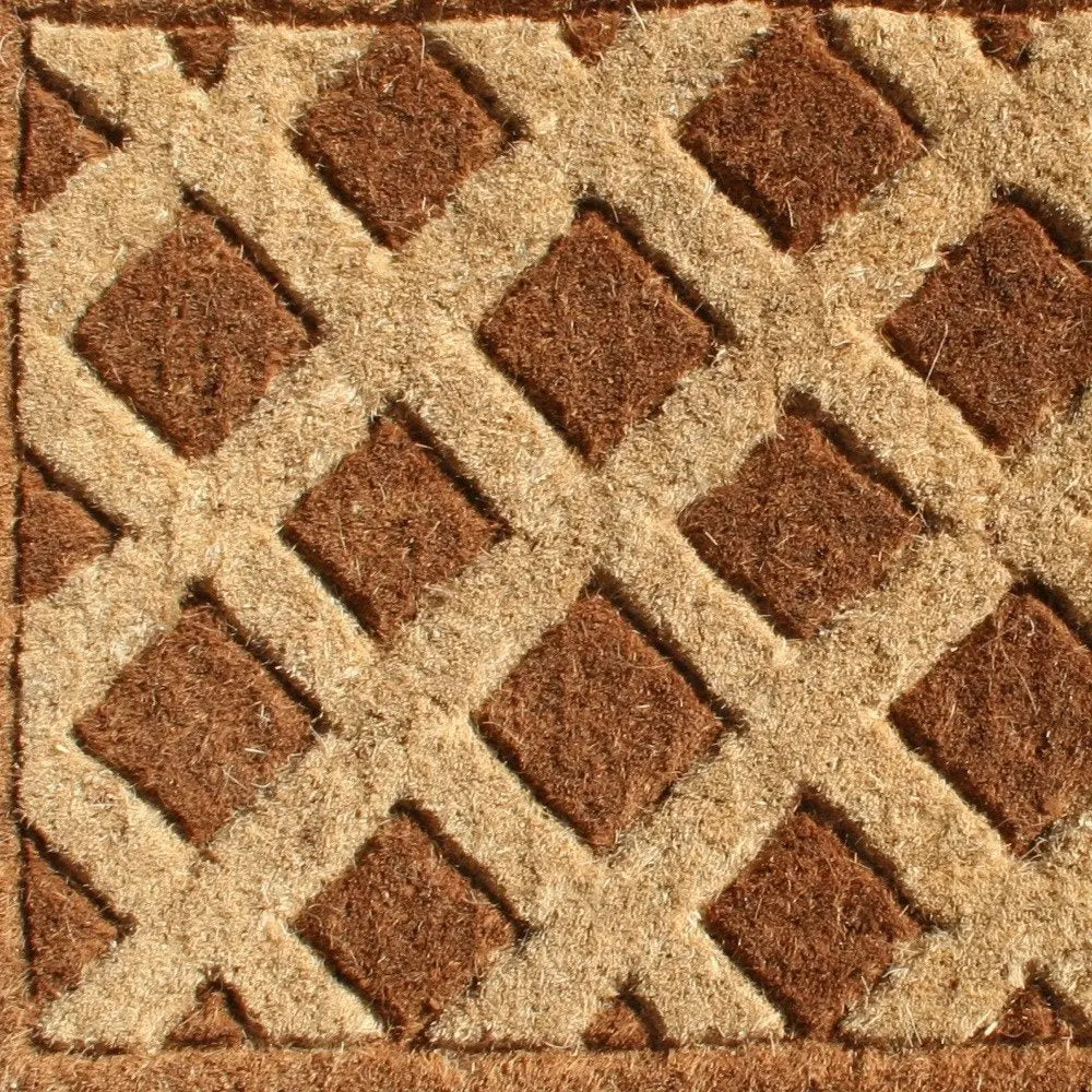 18" X 30" Brown Coir Outdoor Door Mat - NOBLE HOME INTERIORS