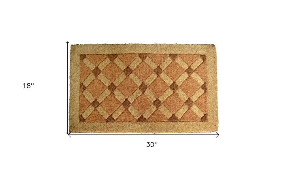 18" X 30" Brown Coir Outdoor Door Mat - NOBLE HOME INTERIORS