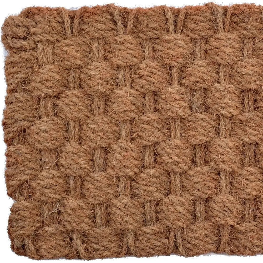 18" X 30" Brown Coir Weave Outdoor Door Mat - NOBLE HOME INTERIORS