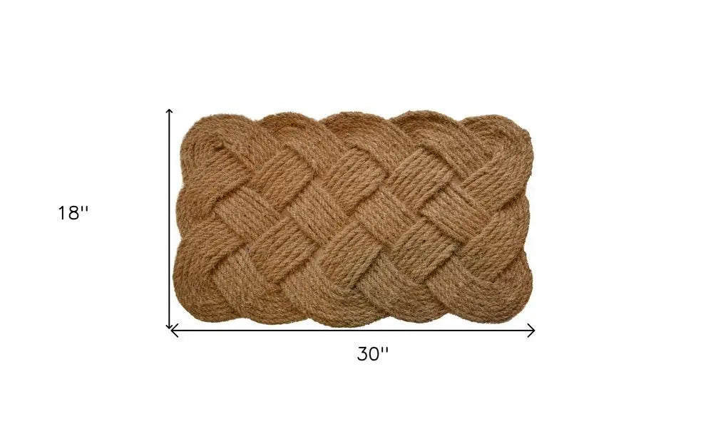 18" X 30" Brown Coir Weave Outdoor Door Mat - NOBLE HOME INTERIORS
