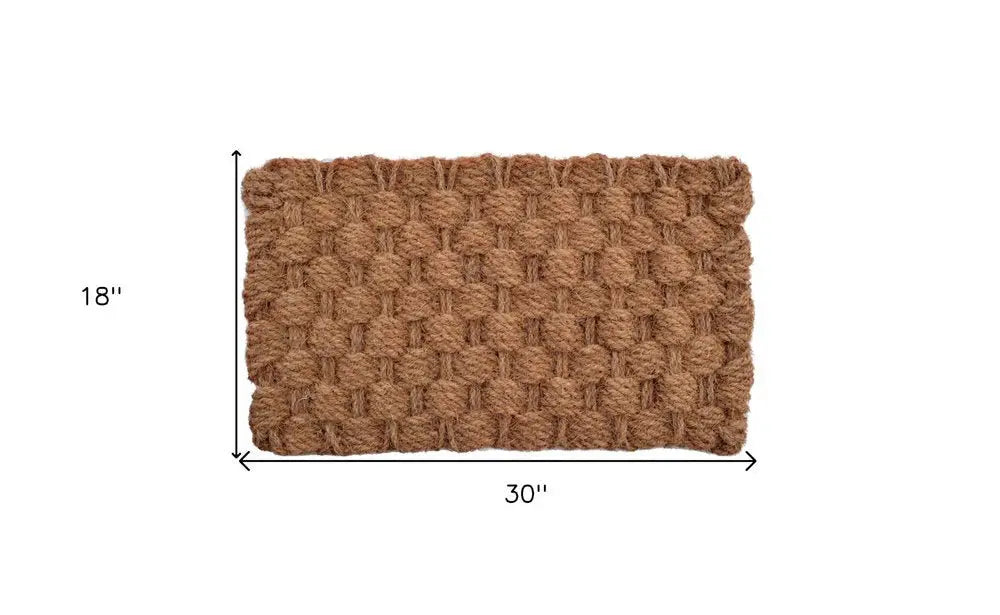 18" X 30" Brown Coir Weave Outdoor Door Mat - NOBLE HOME INTERIORS