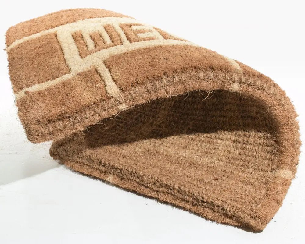 18" X 30" Brown Coir Welcome Outdoor Door Mat - NOBLE HOME INTERIORS