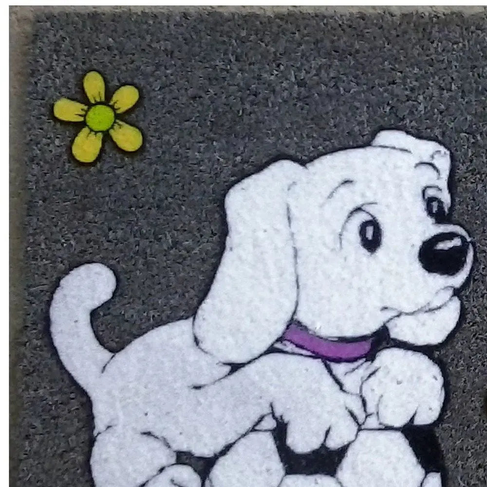 18" X 30" White Coir Dog Home Outdoor Door Mat - NOBLE HOME INTERIORS