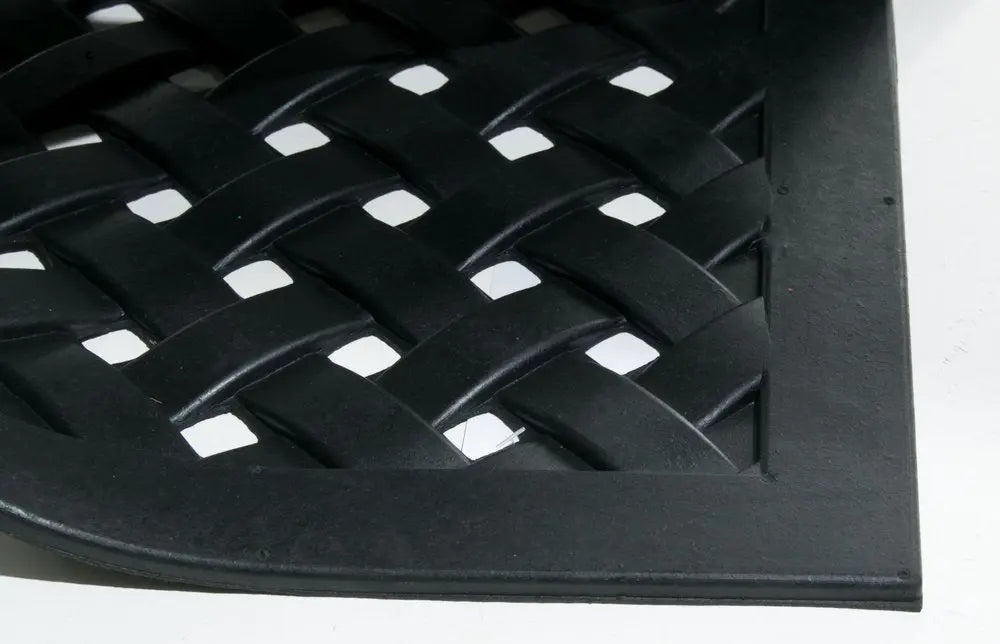 18" X 47" Black Rubber Outdoor Door Mat - NOBLE HOME INTERIORS