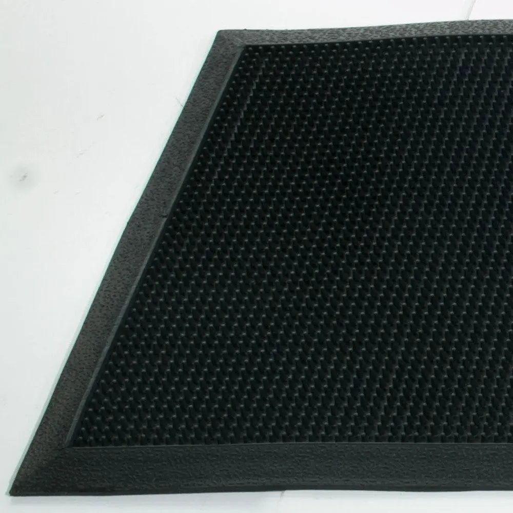 18" X 47" Black Rubber Outdoor Door Mat - NOBLE HOME INTERIORS