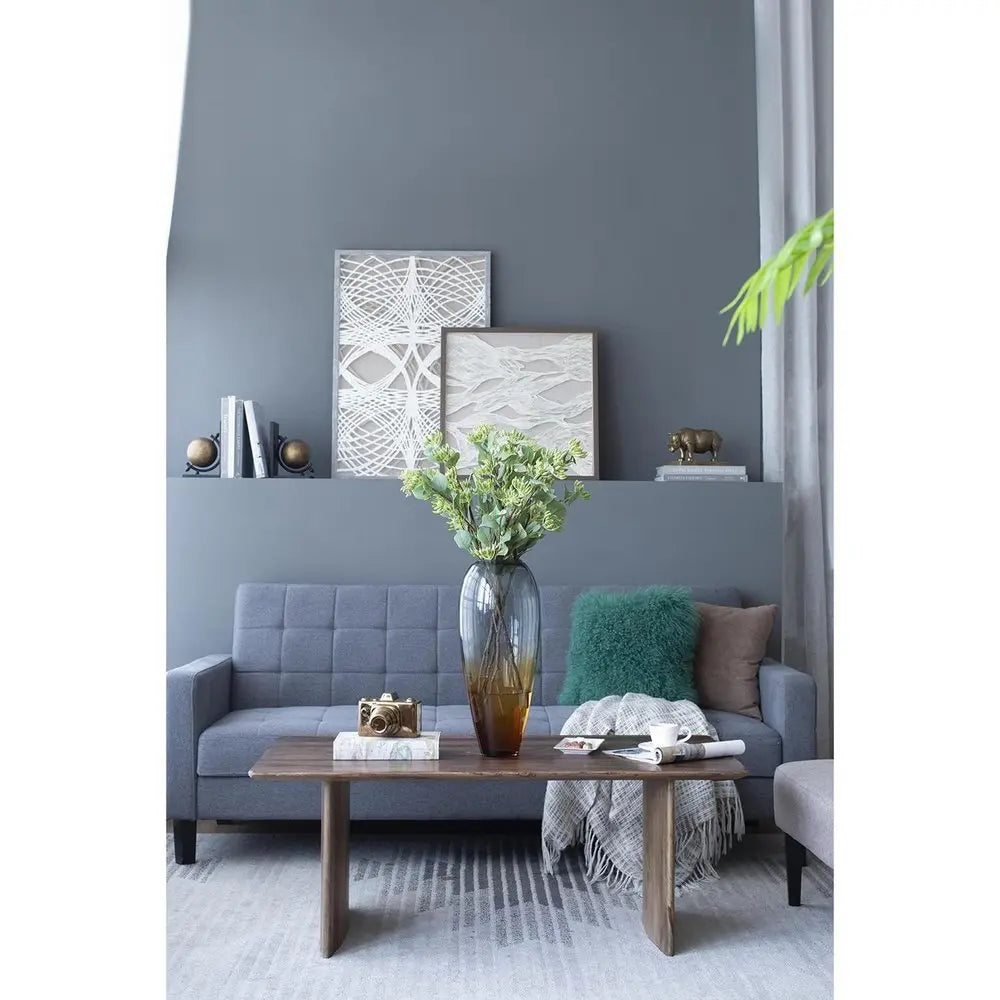 19" Clear And Brown Ombre Glass Table Vase - NOBLE HOME INTERIORS