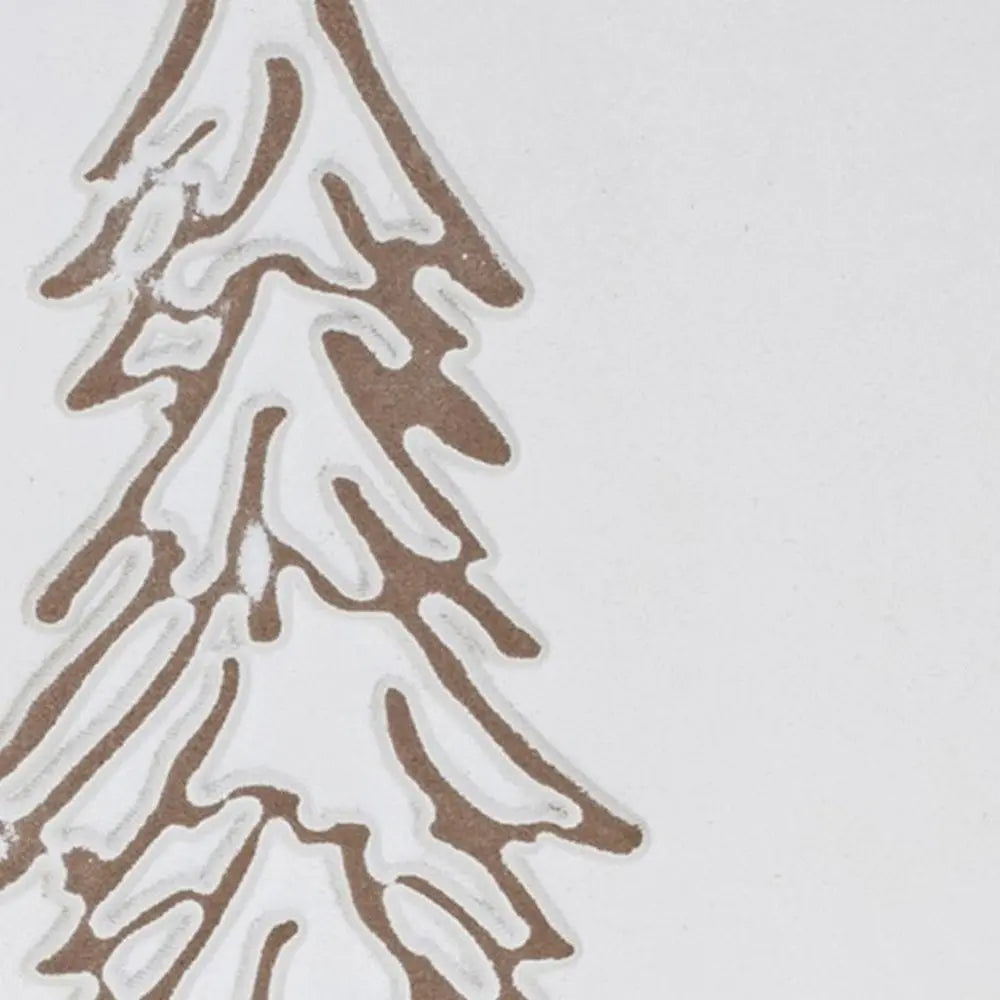 19" X 10" Natural And White Wood Christmas Tree Hanging Wall Decor - NOBLE HOME INTERIORS