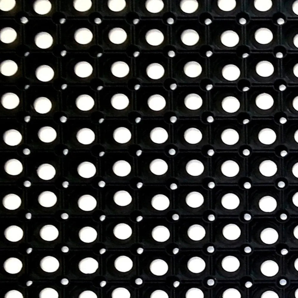 19" X 39" Black Rubber Outdoor Door Mat - NOBLE HOME INTERIORS