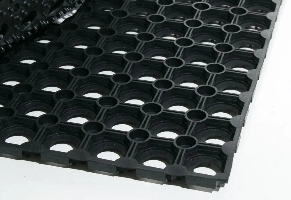 19" X 39" Black Rubber Outdoor Door Mat - NOBLE HOME INTERIORS