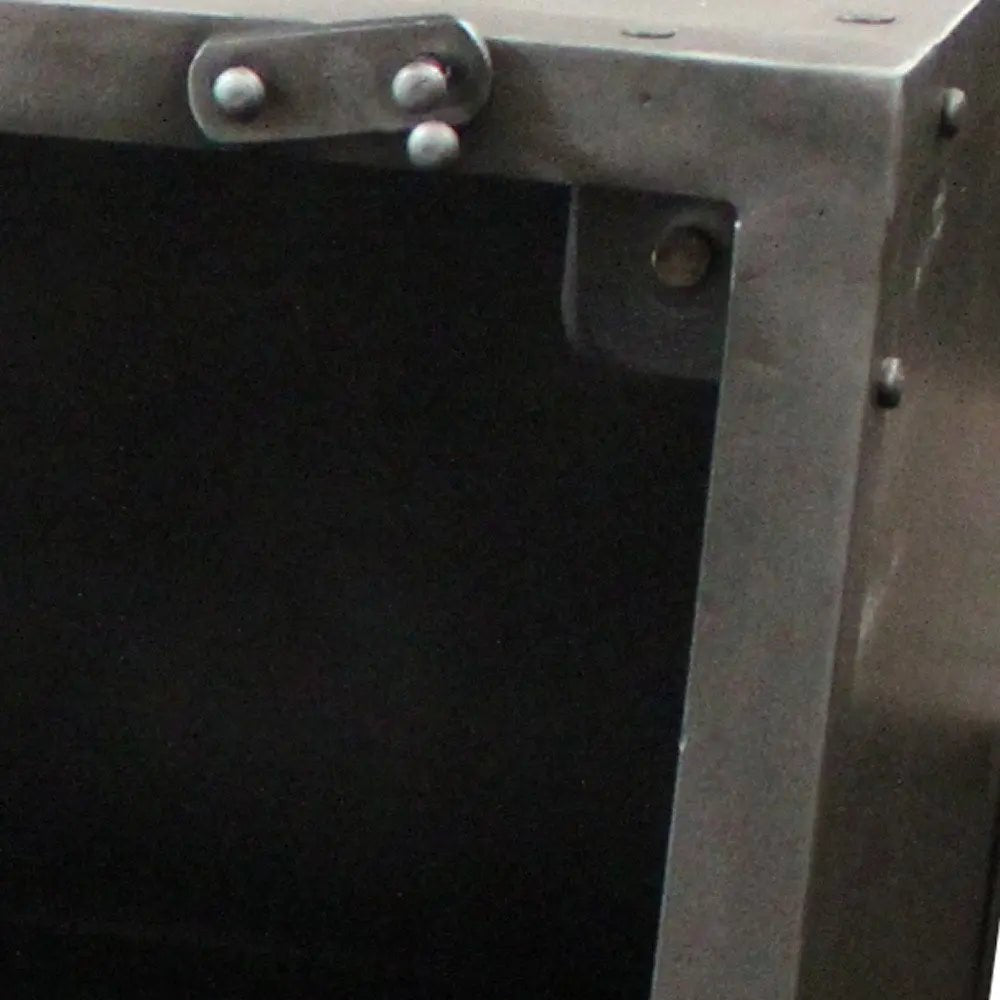 20" Silver Metal Accent Cabinet With Two Shelves HomeRoots