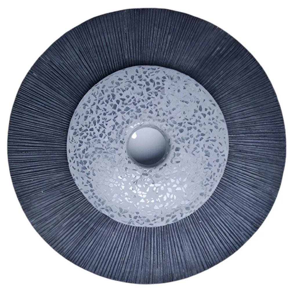 20" X 20" Gray Sandstone Hanging Dimensional Sculpture Wall Decor - NOBLE HOME INTERIORS