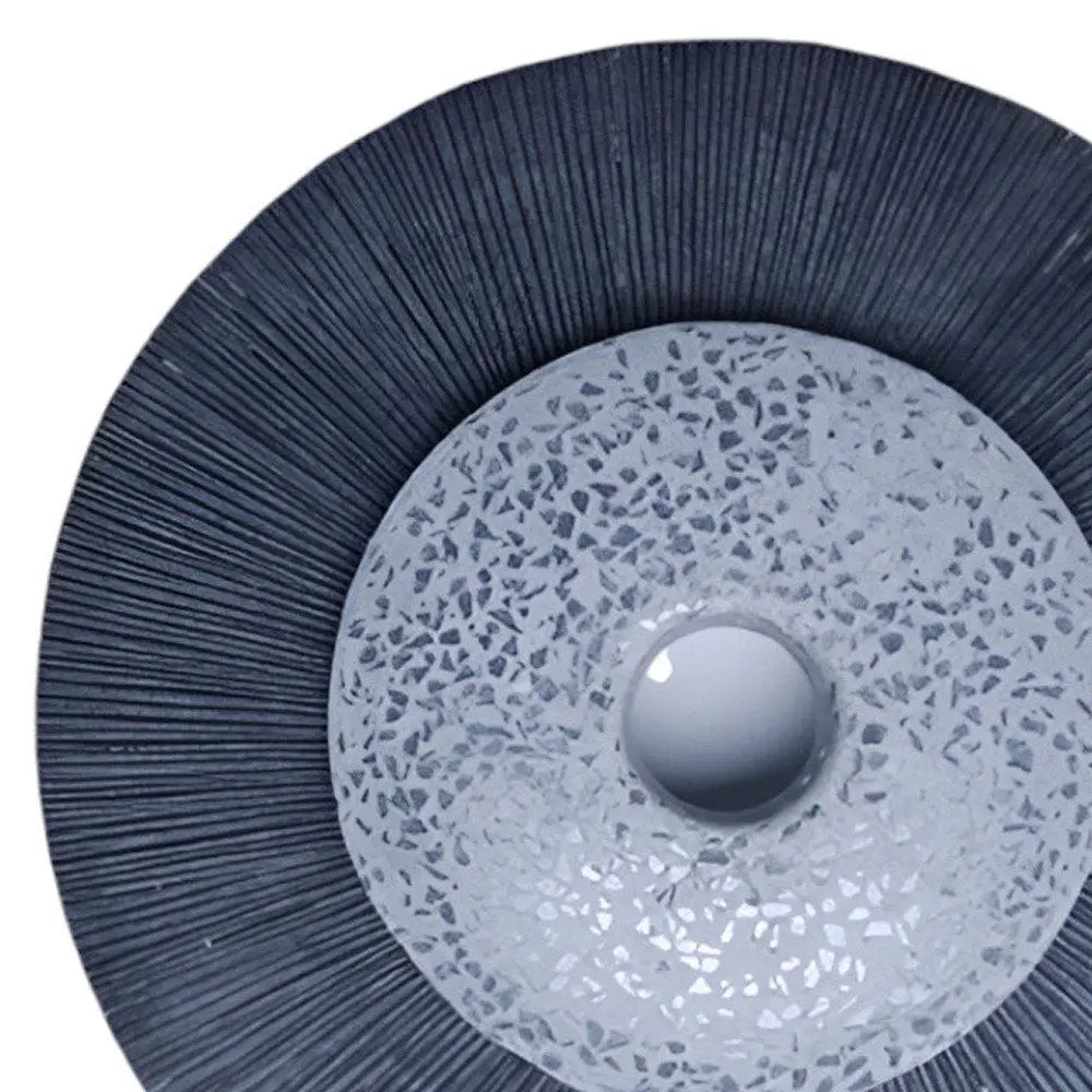 20" X 20" Gray Sandstone Hanging Dimensional Sculpture Wall Decor - NOBLE HOME INTERIORS