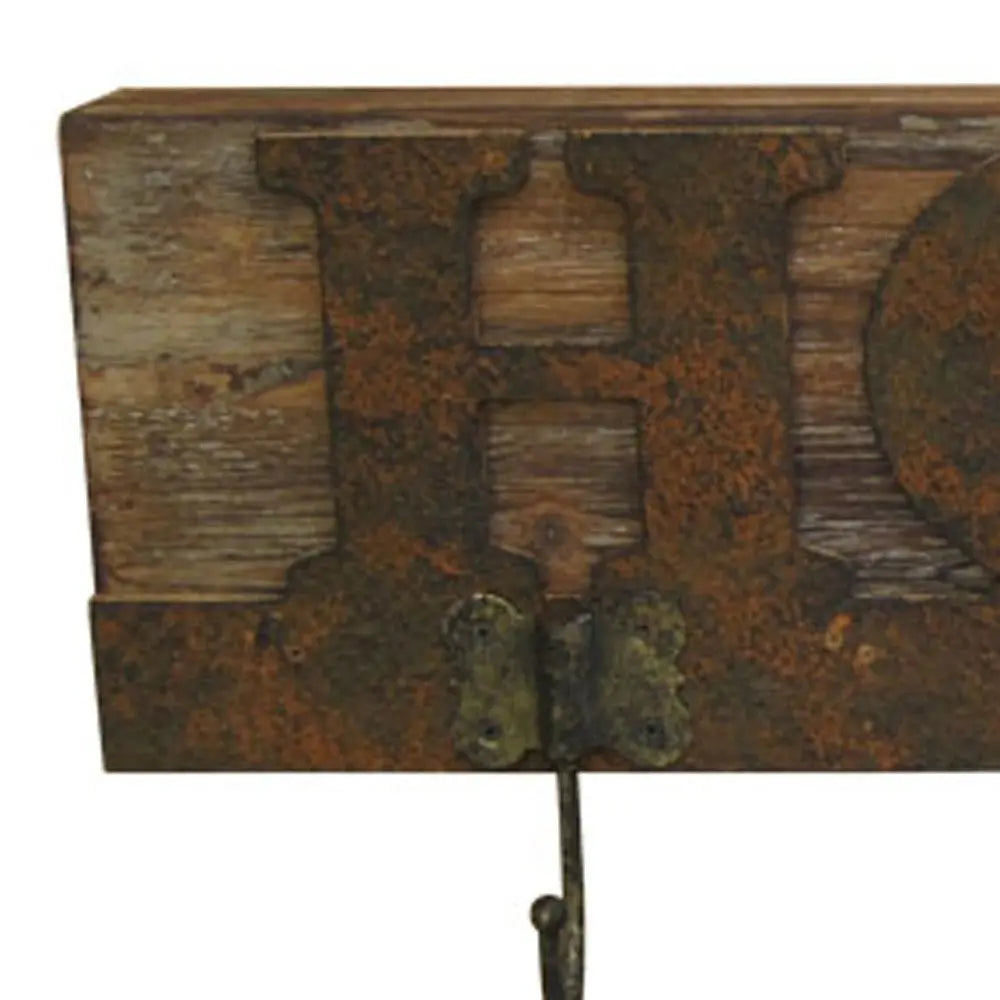 20" X 23" X 5" Brown Wooden Plaque - NOBLE HOME INTERIORS