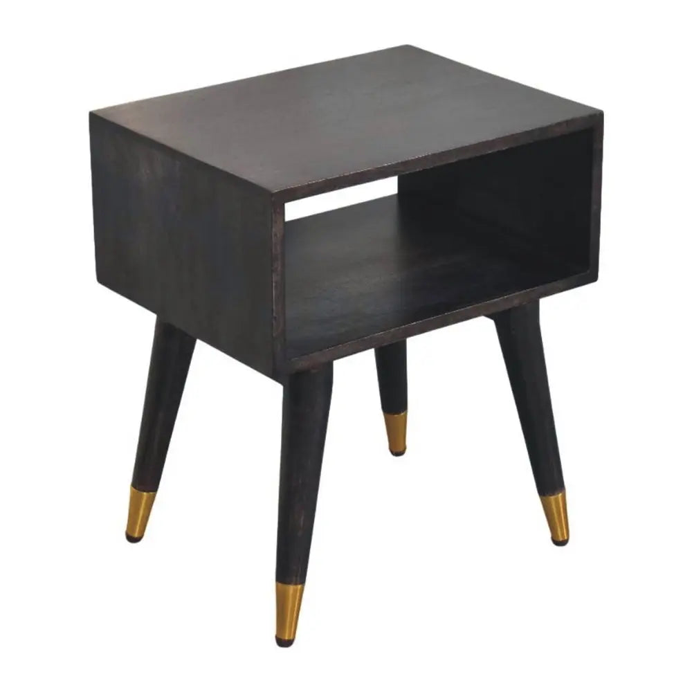 21" Brown Solid Wood Two Drawer Nightstand - NOBLE HOME INTERIORS