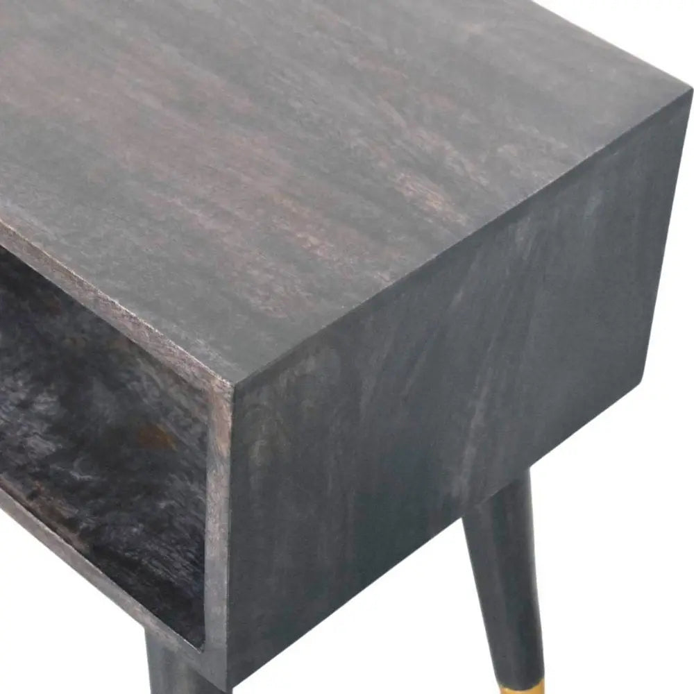 21" Brown Solid Wood Two Drawer Nightstand - NOBLE HOME INTERIORS